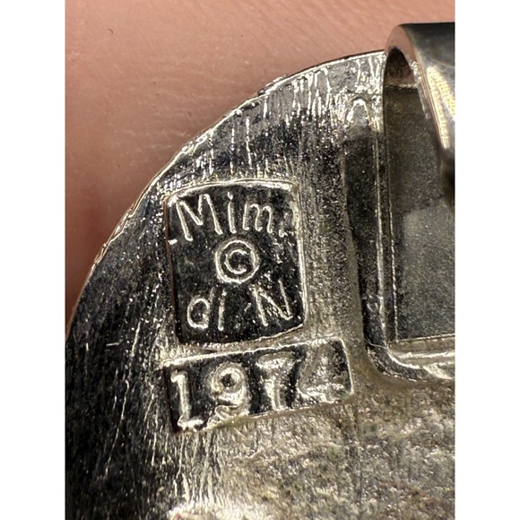 Vintage Mimi Di N Belt Buckle Star Fish‎ Silver Tone Signed - Picture 2 of 8